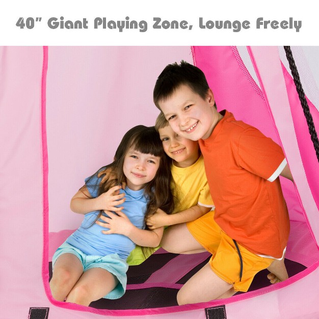 Costway 40 x27 x27 Kids Hanging Chair Swing Tent Set Hammock Nest Pod Seat