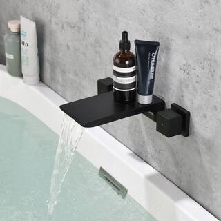 Nestfair 2-Handle Wall-Mount Roman Tub Faucet in Matte Black SMD2419B