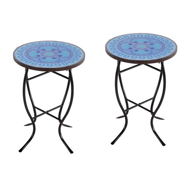 Mosaic Art Collection Accent Table (Set of 2)