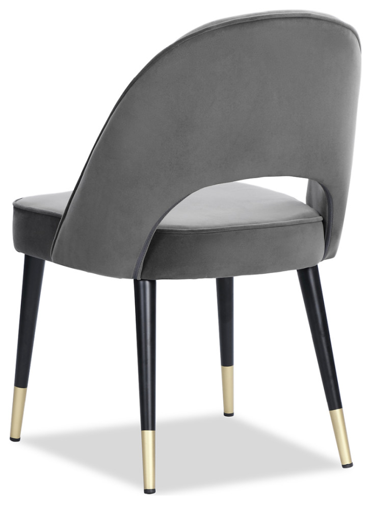 Gray Velvet Dining Chairs (2)  Liang  ampEimil Yves   Midcentury   Dining Chairs   by Oroa   Distinctive Furniture  Houzz