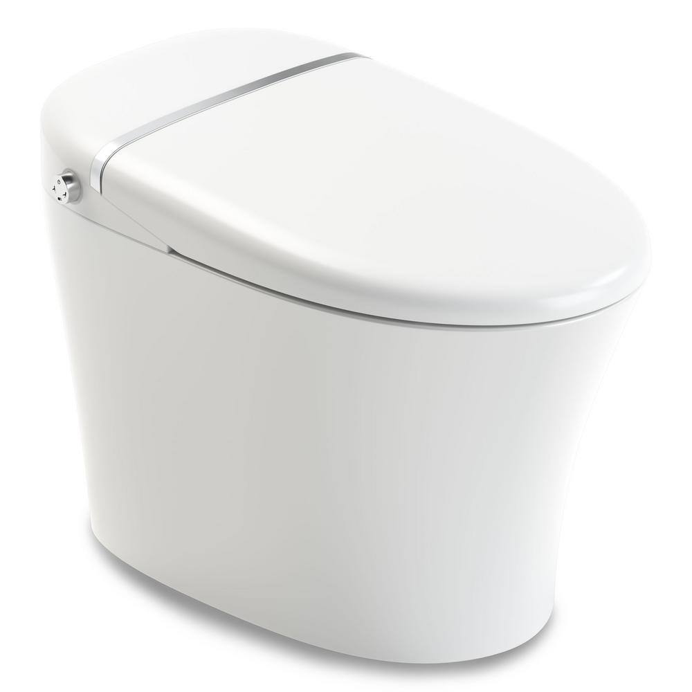 ANZZI Envo Aura Elongated Smart Bidet Toilet in White with Remote TL-STSF851WH