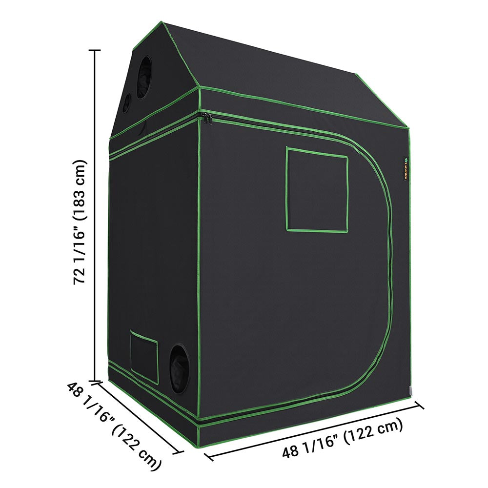 LAGarden 4x4 Grow Tent Roof Cube Hydro Grow Room 48x48x72