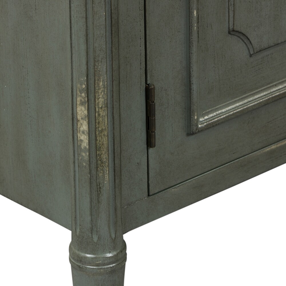 Madison Park Gray 1 Drawer 2 Door Accent Cabinet