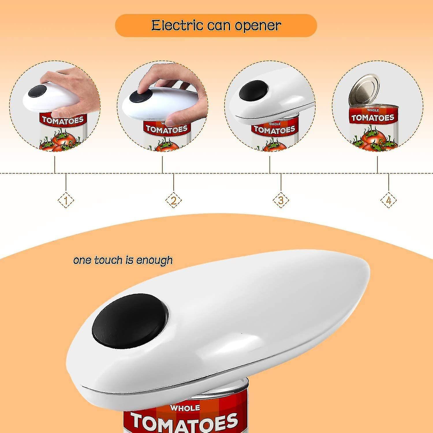 Electric Can Opener， Hand Free Automatic Compatible With Chefs， Arthritis， Seniors Christmas