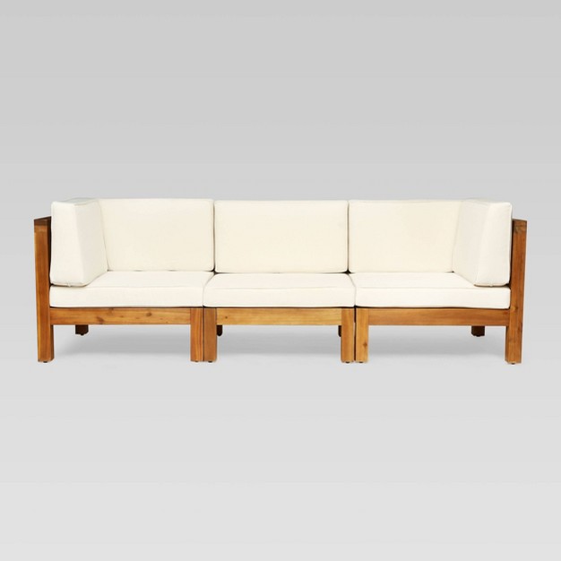 Brava 3pc Acacia Modular Sofa Christopher Knight Home