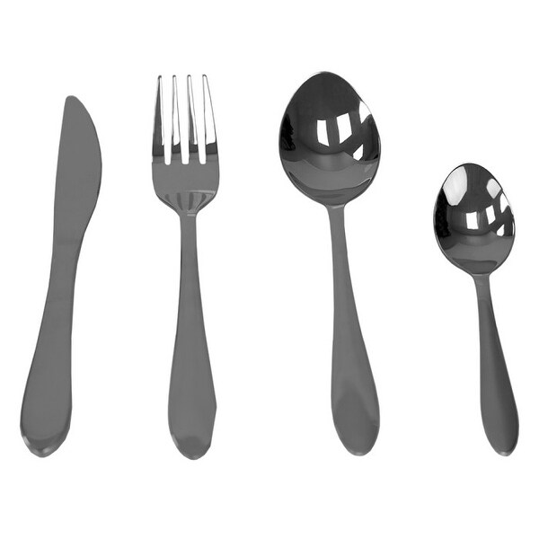 16-piece Silver Stainless Steel Flatware Set