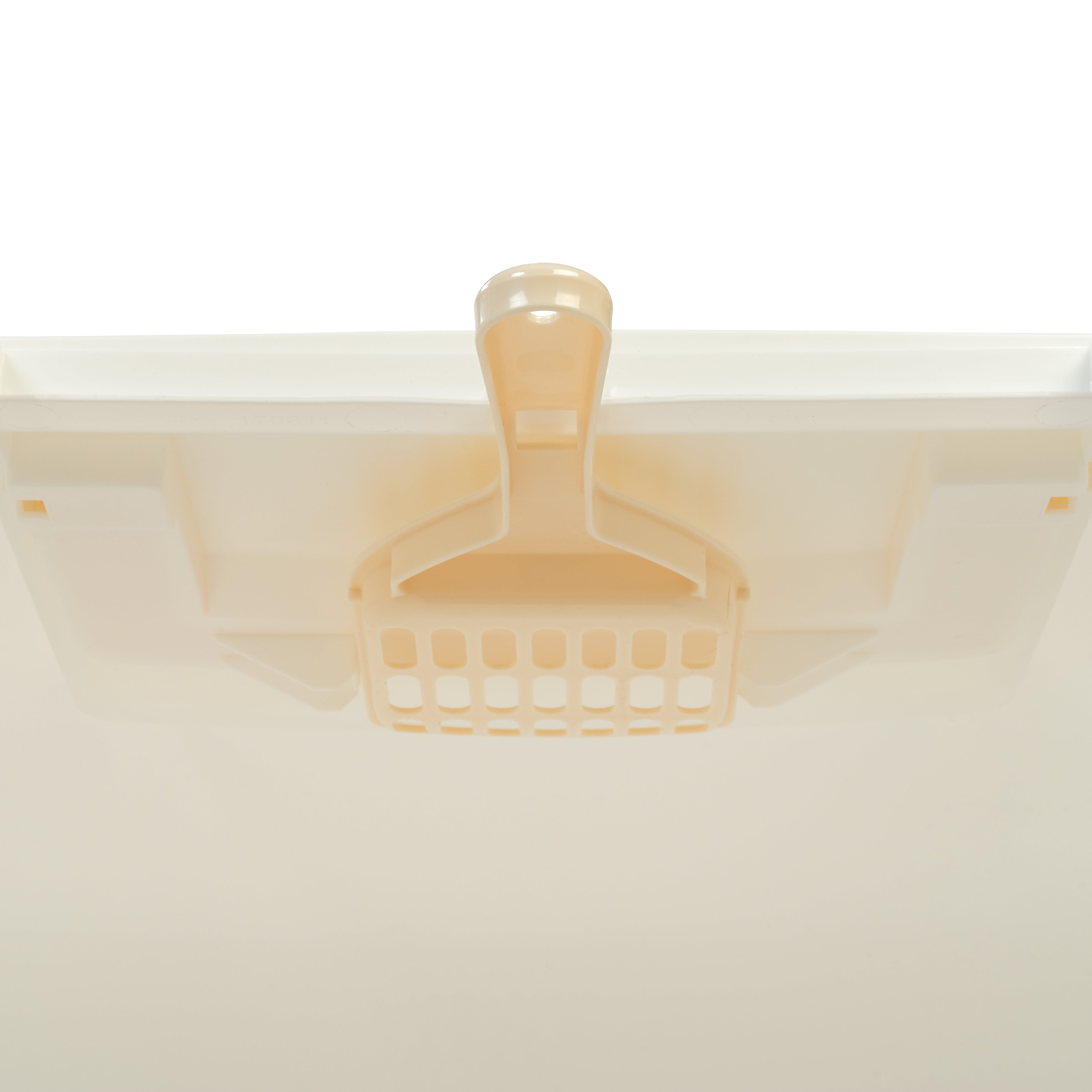 IRIS USA Jumbo Hooded Litter Box with Scoop， Off White