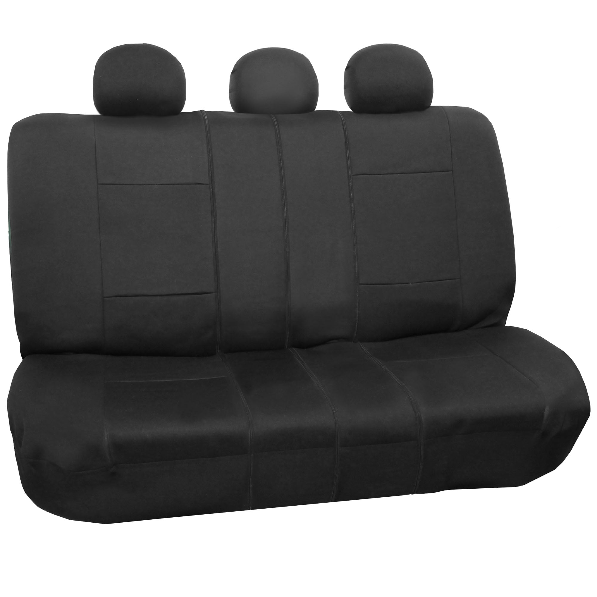 FH Group AFFB083BLACK115 Black Neoprene Full Set Car Seat Cover with Air Freshener