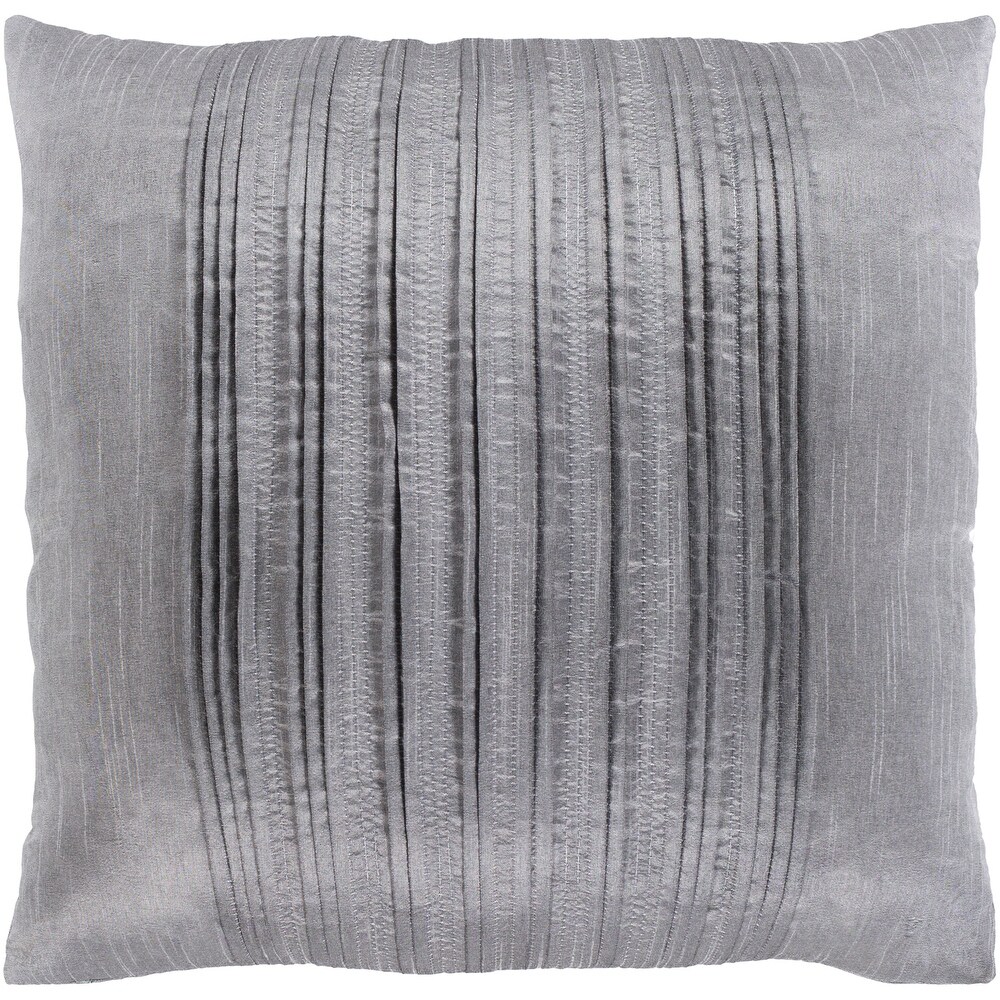 Artistic Weavers Josune Metallic Silver Feather Down or Poly Filled Throw Pillow 20 inch