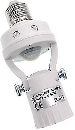 Motion Sensor Light Socket， E27 Screw Bulb Adapter(dimmable)