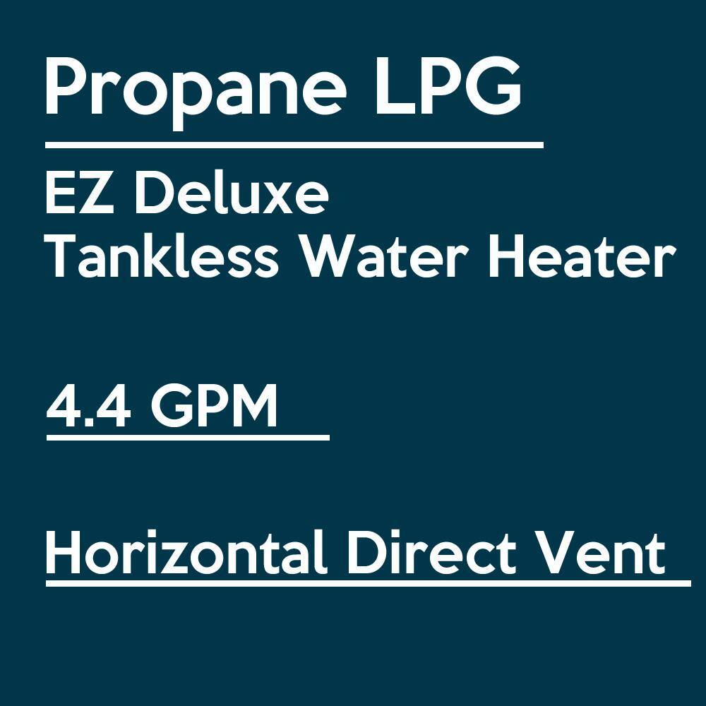 EZ Tankless Deluxe on Demand 4.4 GPM 85000 BTU Propane Gas Tankless Water Heater EZDLXLPG