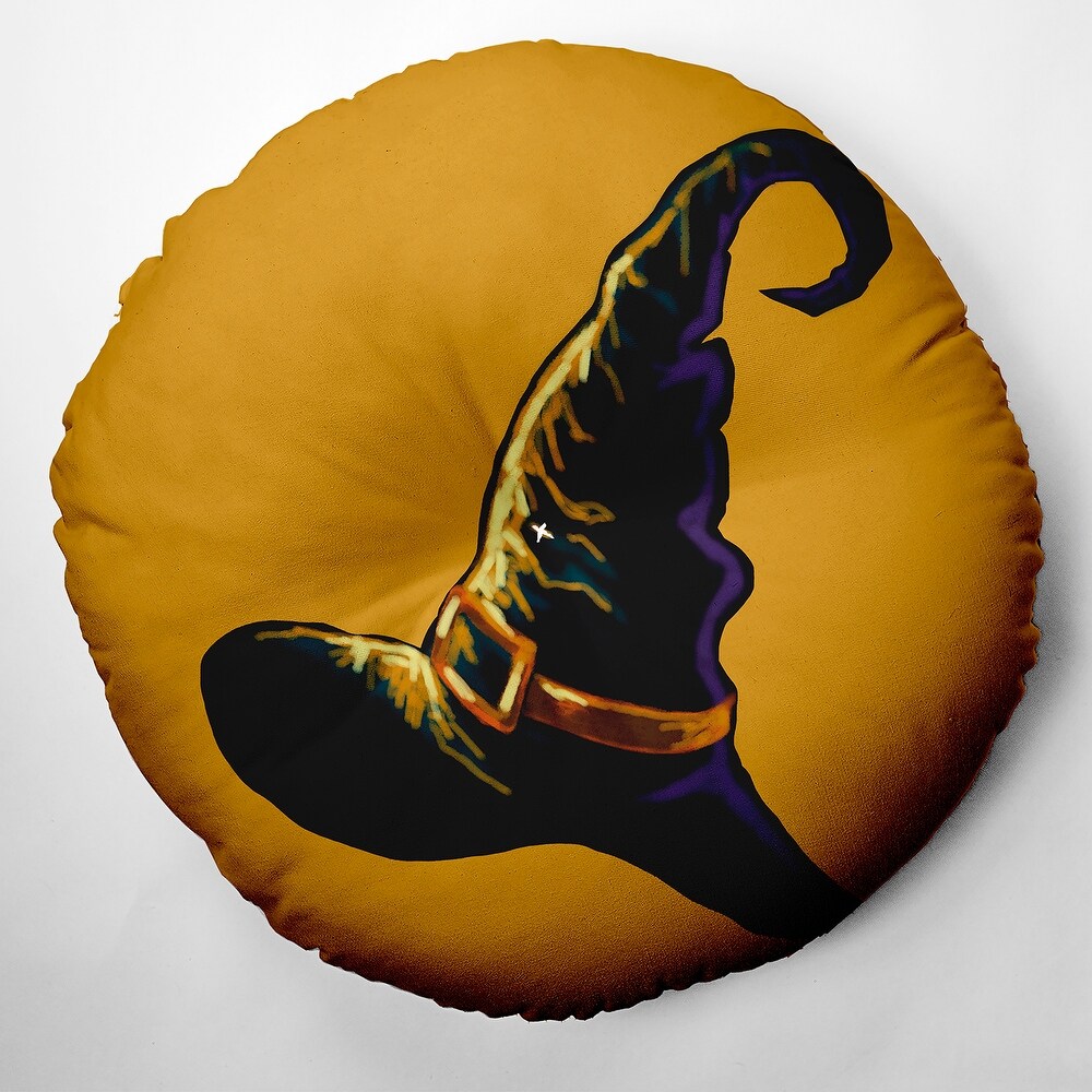 Witchcraft Halloween Design Tufted Floor Pillow