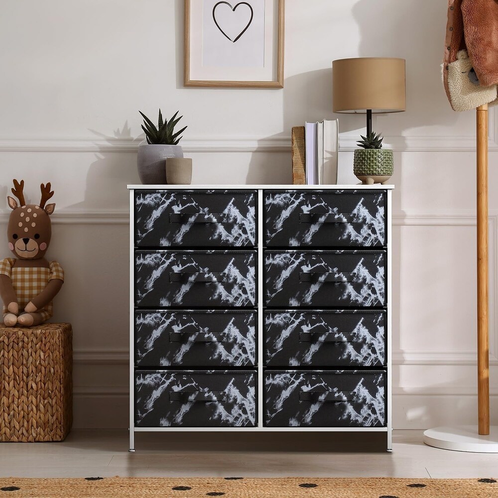 Dresser w/ 8 Drawers Furniture Storage Chest for Home  Bedroom