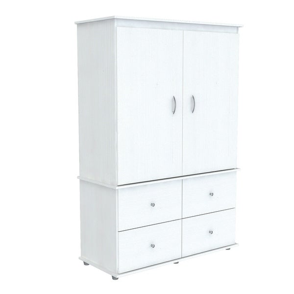 Inval Larcinia White Audio Video Armoire Cabinet - - 20254996