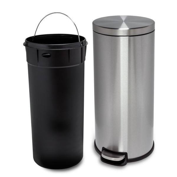 Honey-Can-Do 30 l Round Step Can with Bucket TRS-09074