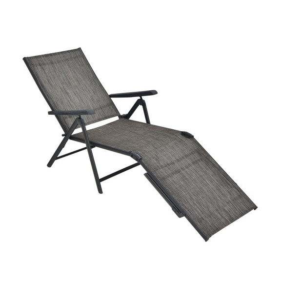 Costway 10856723 Patio Foldable Chaise Lounge Chai...