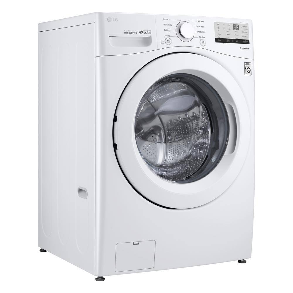 LG 4.5 Cu. Ft. Stackable Front Load Washer in White with Coldwash Technology WM3400CW