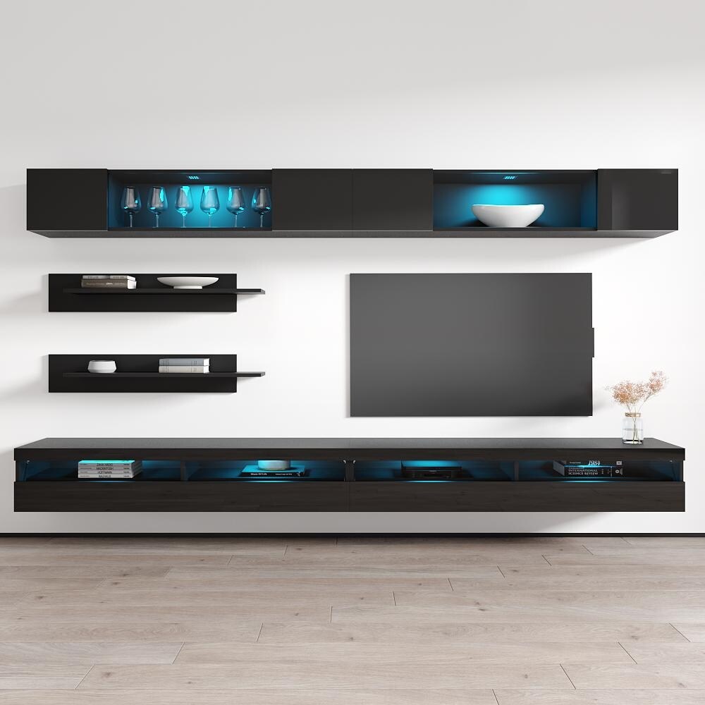 Fly I3 35TV Wall Mounted Floating Modern Entertainment Center