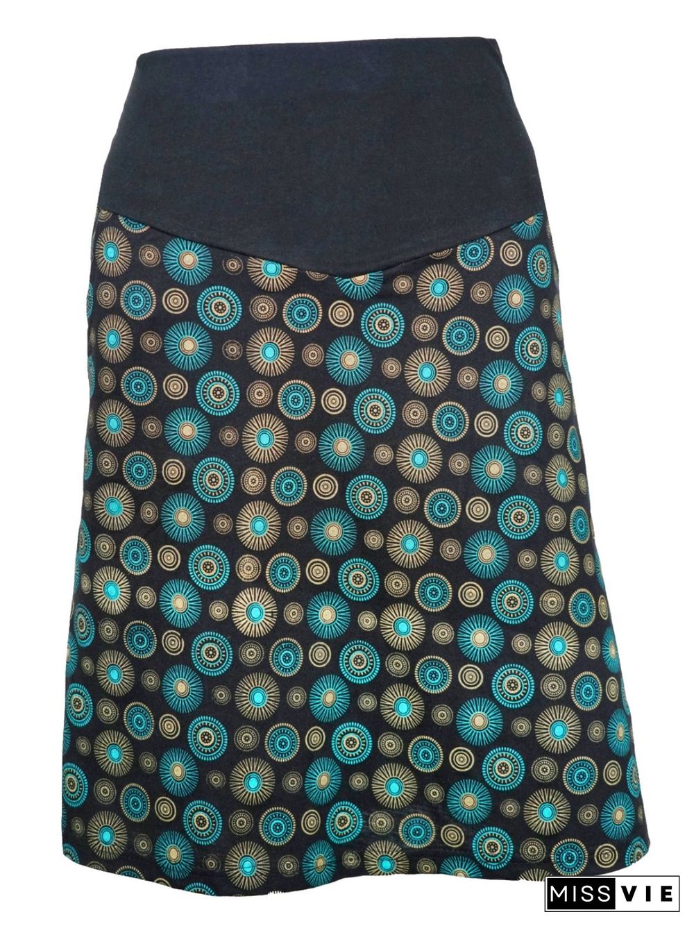 Casual Plus Size Printed Skirt