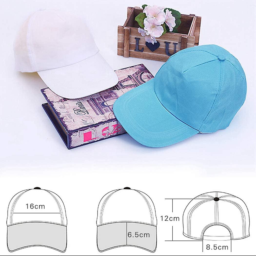 Diy Kids Baseball Caps Hats - White Diy Creative Painting Polyester Sun Hat Sports Cap For Kids Aged 3-12 Yrs Old (10pcs)