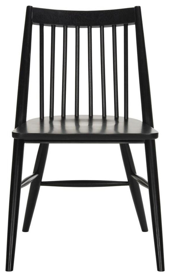 Ziglor 19 quotSpindle Dining Chair  Set of 2  Black   Midcentury   Dining Chairs   by Rustic Home Furniture Deco  Houzz