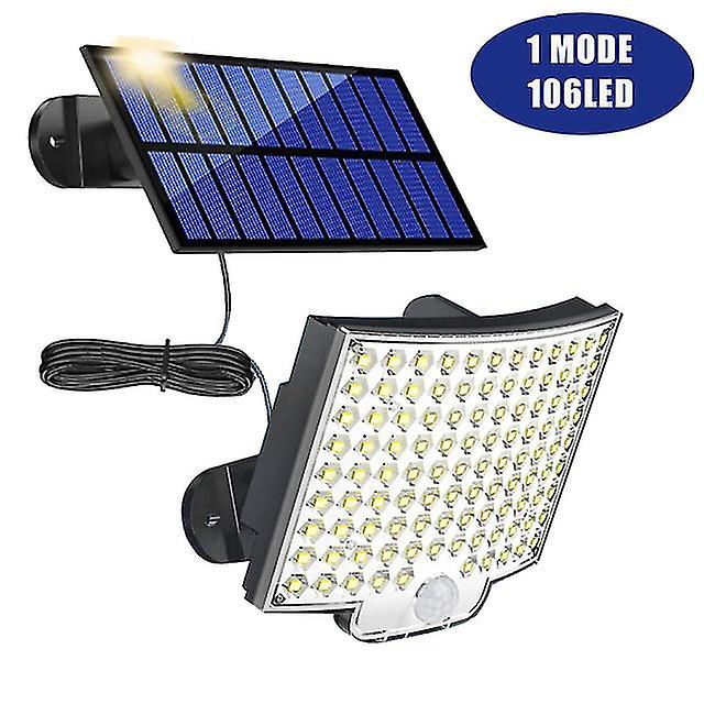 106led Solar Light Outdoor Sunlight Pir Motion Sensor 1/3mode Waterproof Street Wall For Garden Fence Street Decoration