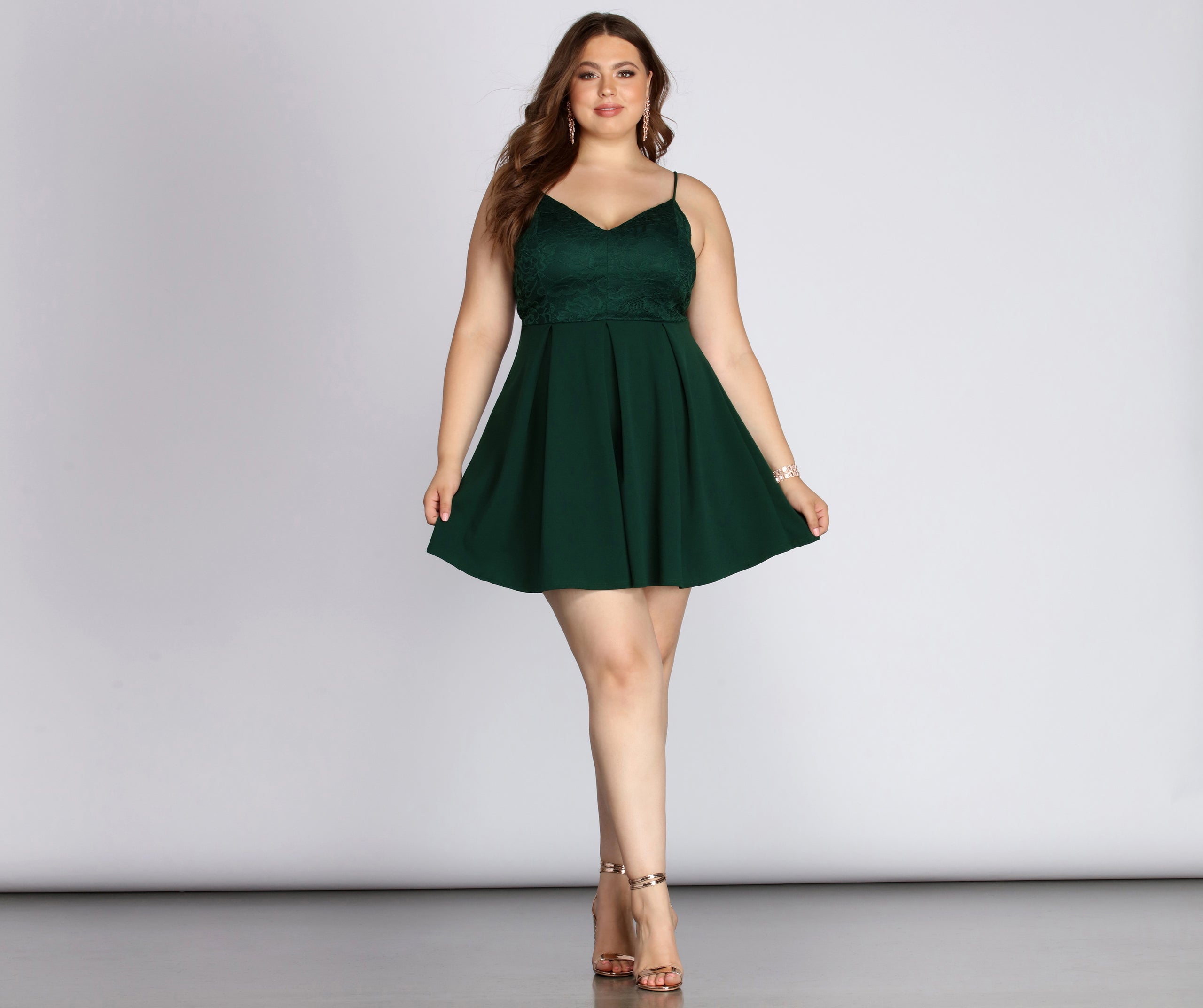 Plus Lace Appeal Skater Dress