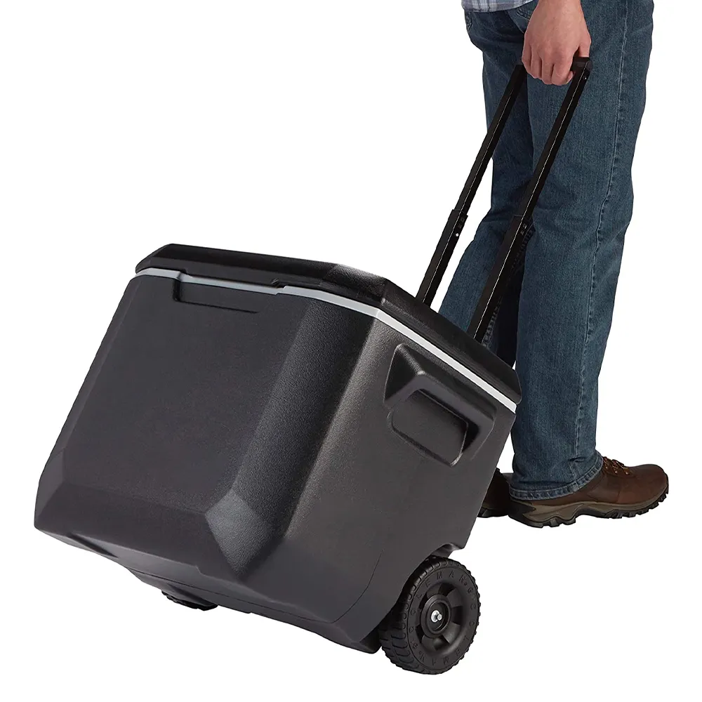 Rolling Cooler  50 Quart Xtreme 5 Day Cooler with Wheels Wheeled Hard Cooler Keeps Ice