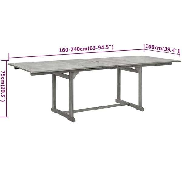 vidaXL 7/9 Piece Patio Dining Set Solid Wood Acacia