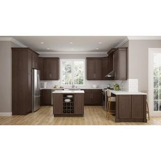 Hampton Bay Shaker Assembled 9x34.5x24 in. Base Kitchen Cabinet in Brindle KBF09-BDL