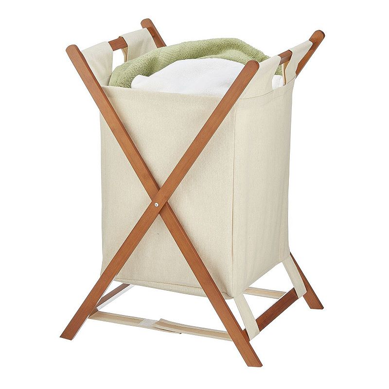 mDesign Laundry Hamper， Portable/Collapsible Fabric Bag