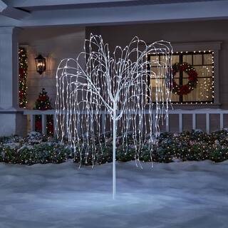 7 ft. LED Willow Tree Holiday Yard Decoration 9421002W-18THO