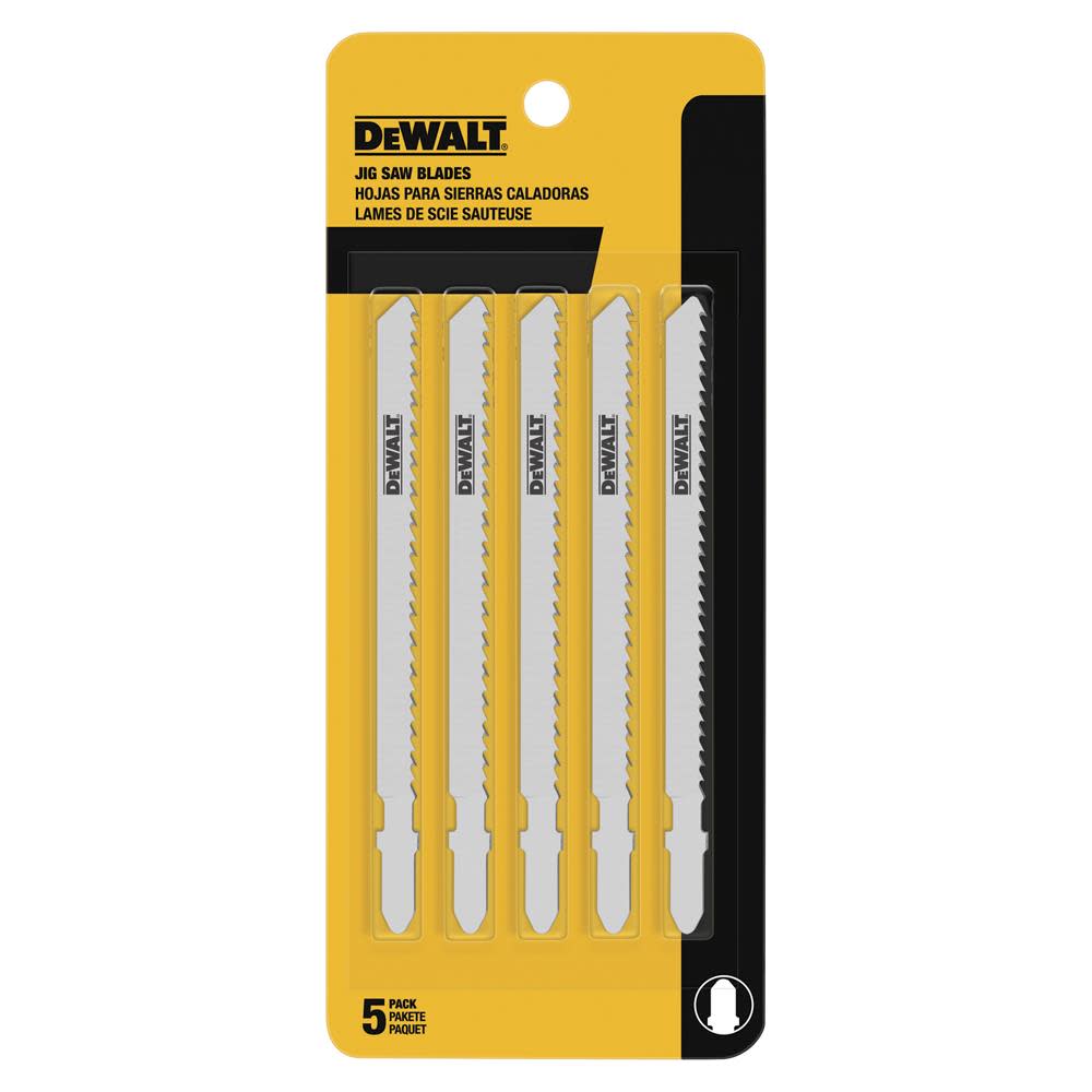 DEWALT 4 In. 8 TPI T-shank Jig Saw Blades (5) DW3755-5 from DEWALT