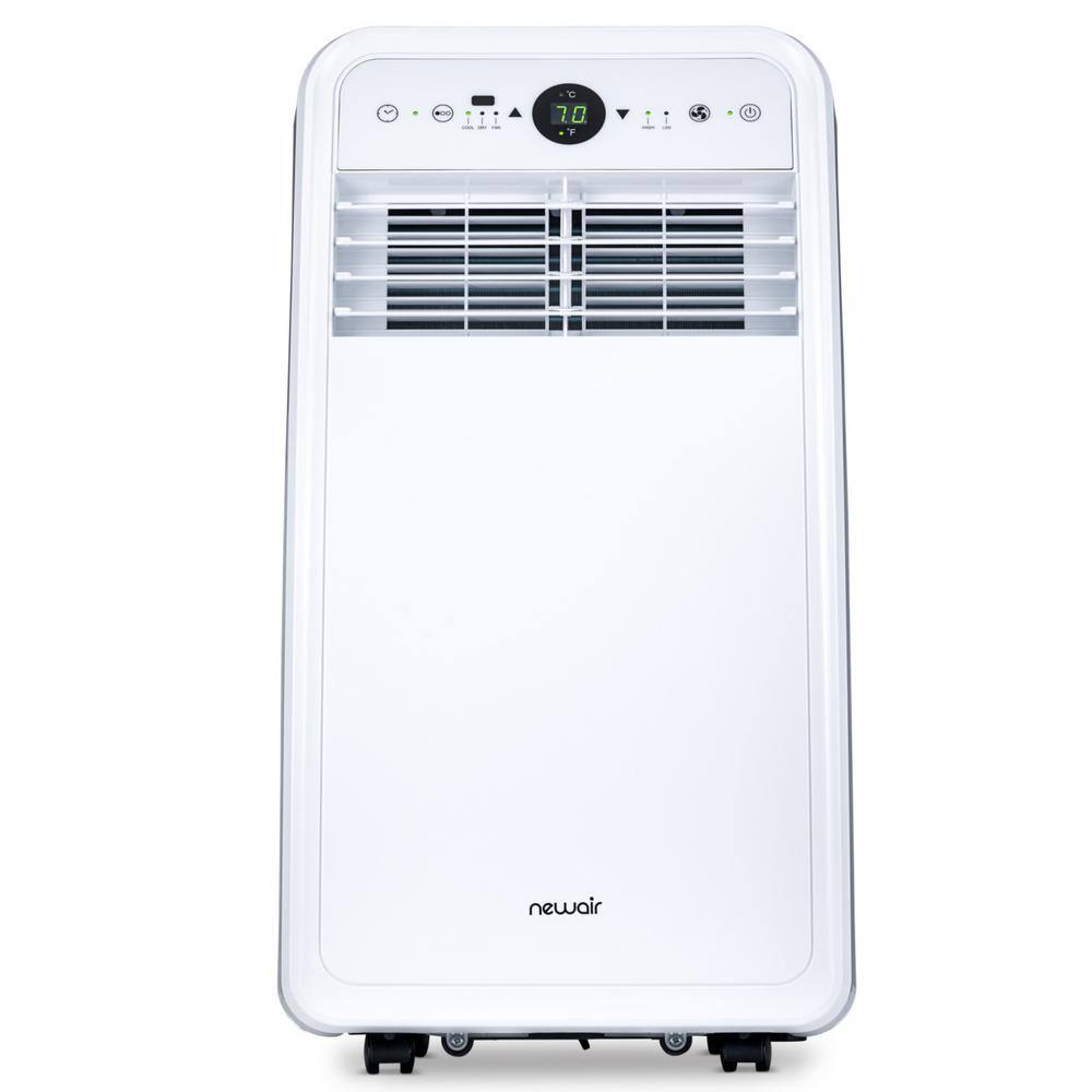 NewAir 7500 BTU (4000 BTU DOE) Portable Air Conditioner for 200 sq. ft. with Easy Setup Window Venting Kit and Remote-White NAC08KWH00