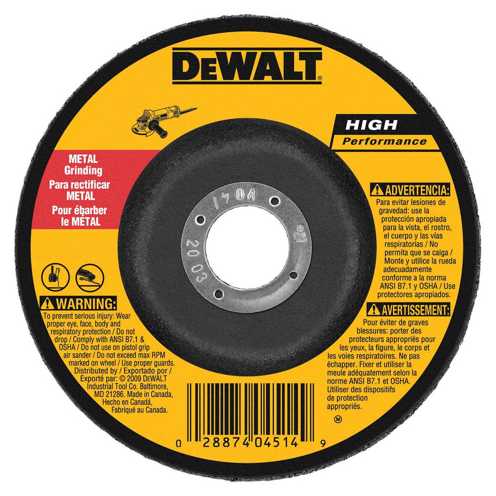 DW 9 In. x 1/4 In. x 7/8 In. High Performance Metal Grinding Wheel DW4949 from DW