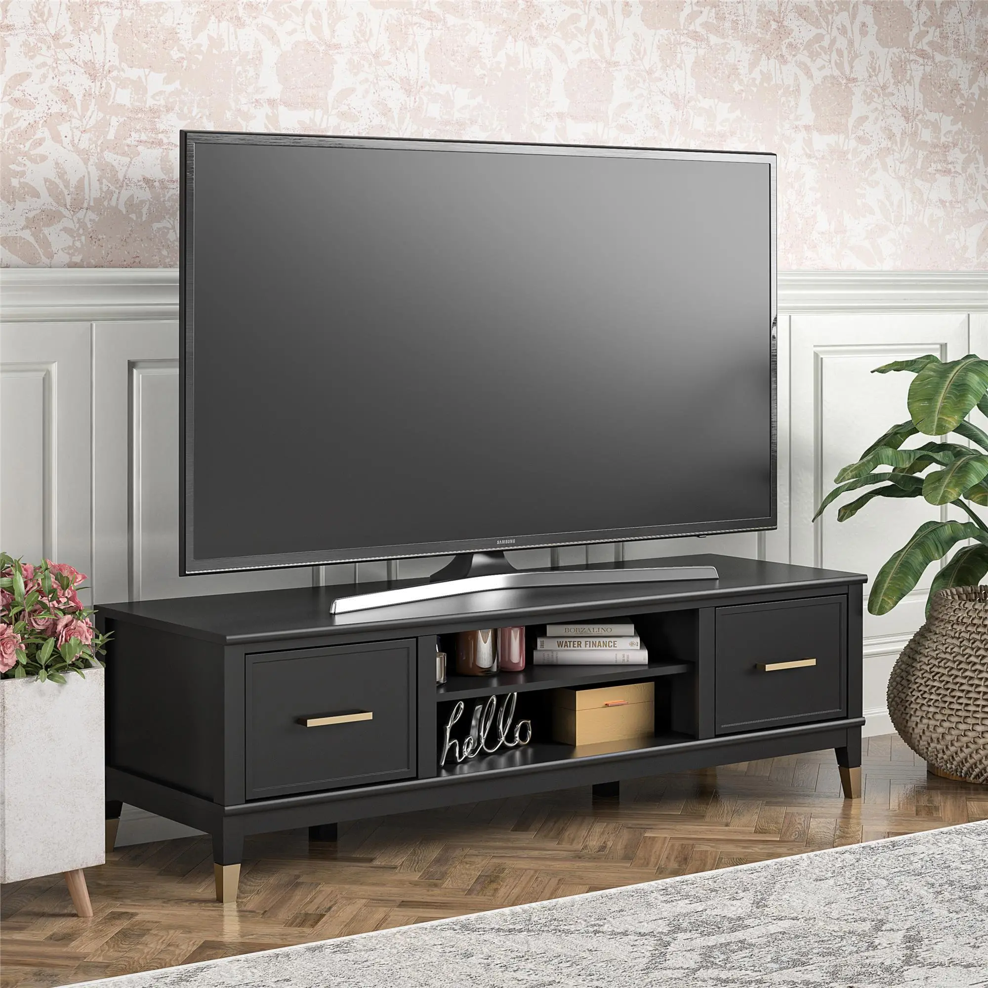 Westerleigh Black 65 TV Stand