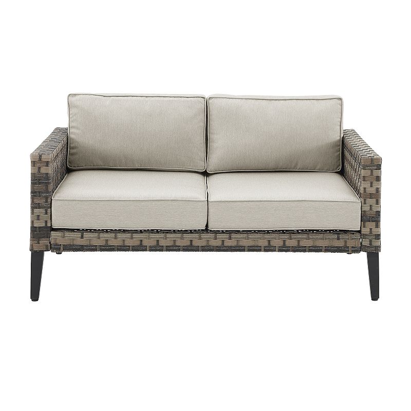 Crosley Prescott Patio Wicker Loveseat Couch