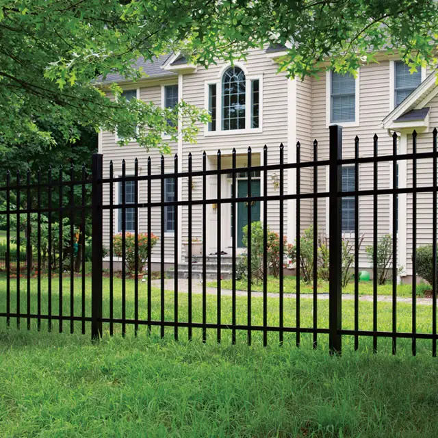 5ft / 6ft height black powder coated Ornamental metal garden fence supplies