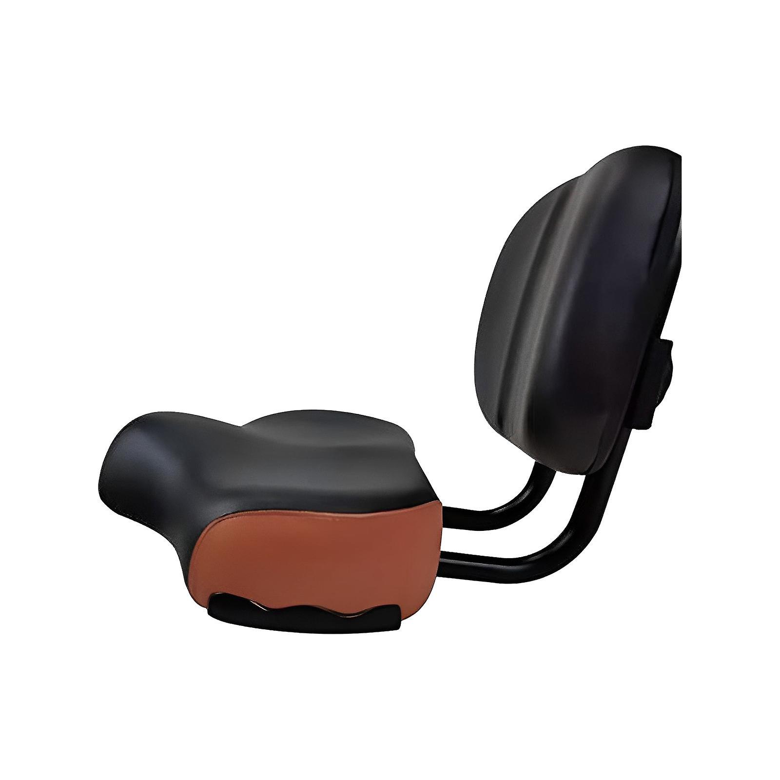 Bicycle Saddle Extra Wide Seats Soft Tricycle Saddle Bike Seat With Backrest Black Brown