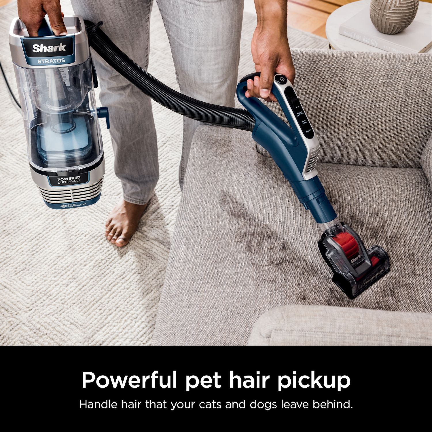 Shark Stratos DuoClean PowerFins HairPro with Self-Cleaning Brushroll Upright Vacuum (AZ3002)