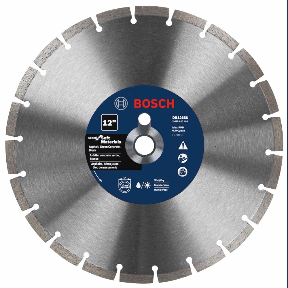 Bosch 12 Standard Segmented Rim Diamond Blade for Soft Materials ;