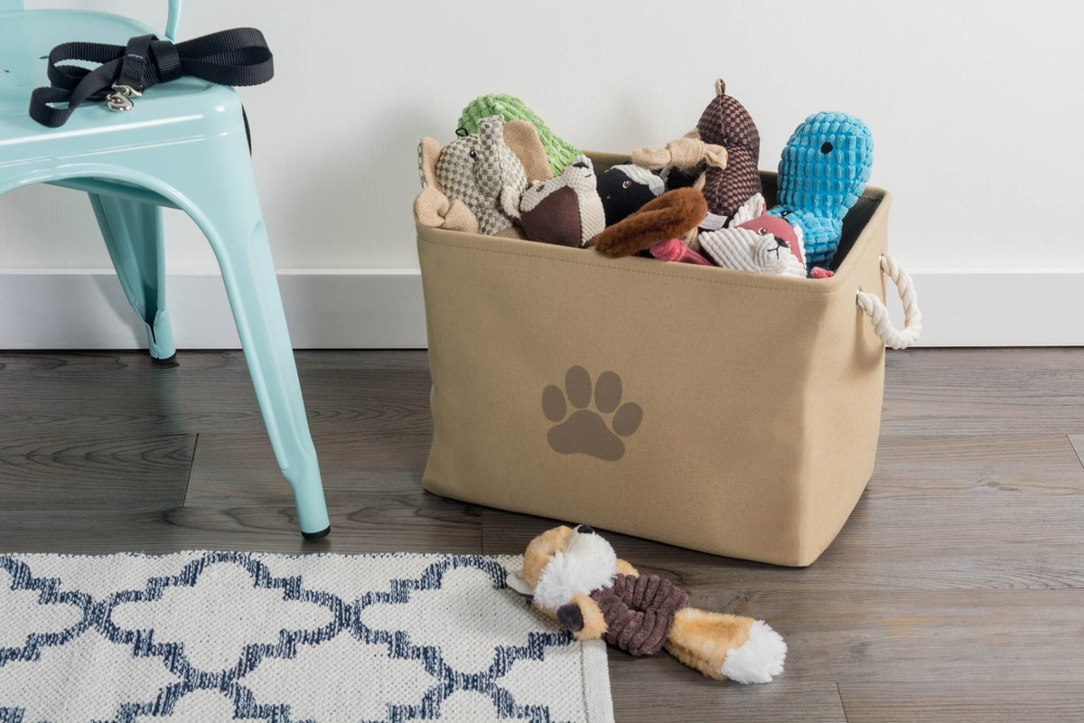 Bone Dry Paw Print Rectangle Dog Storage Bin