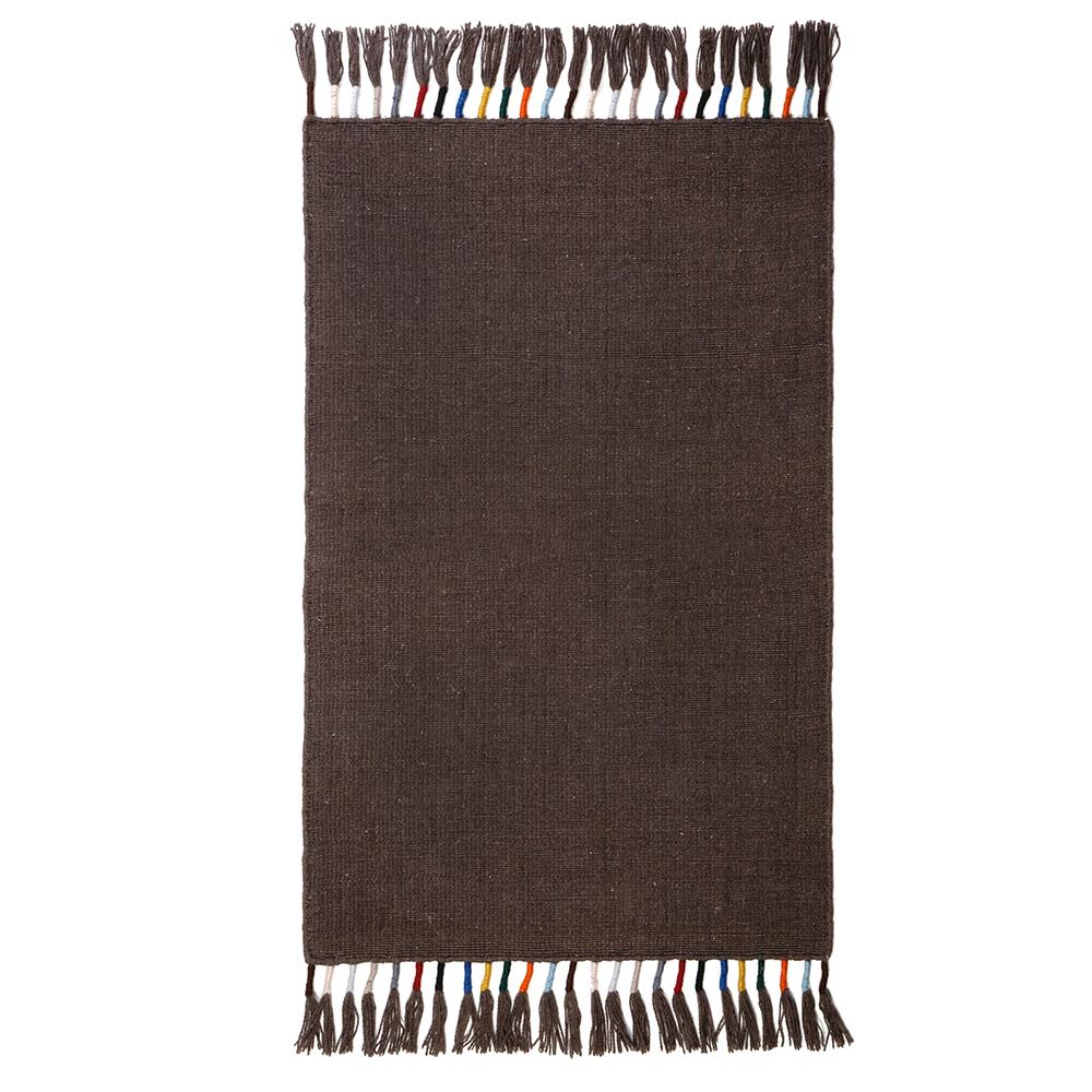 Tassle Handwoven Rug in Mocha in multiple sizes