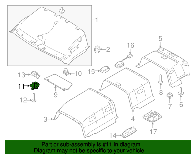 Genuine OE Ford Sun Visor Holder - 2S6Z-5804132-A