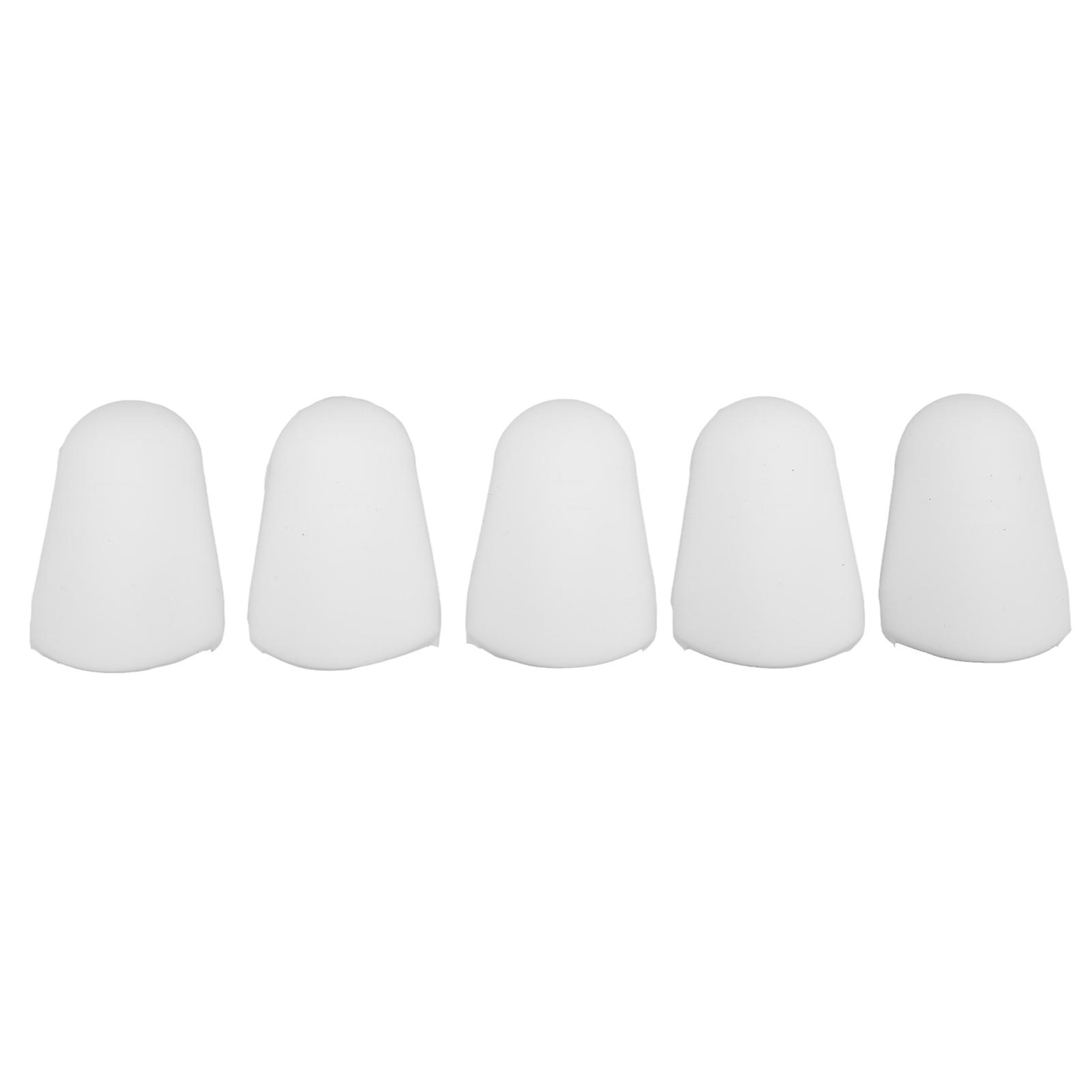 5pcs Mouthpiece Cap Silicone Protector Accessory Set Kit For Clarinet Saxophone White