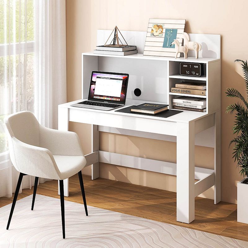 Writing Computer Desk with Anti-Tipping Kits and Cable Management Hole