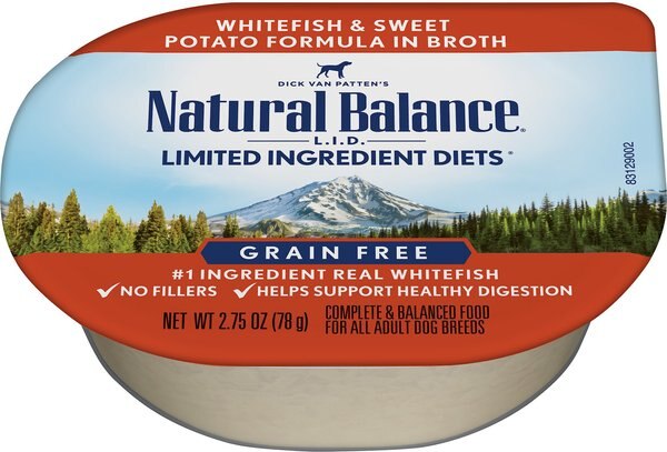 Natural Balance L.I.D. Limited Ingredient Diets White Fish and Sweet Potato Formula Flaked Grain-Free Wet Dog Food