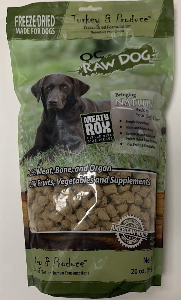 OC Raw Turkey and Produce Meaty Rox Freeze Dried Dog Food