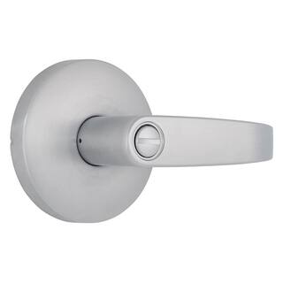 Universal Hardware Universal Hardware Heavy Duty Commercial Privacybedbath Curved Lever Cylindrical ANSI Grade 2 UL 3Hr Fire Satin Chrome UH40128