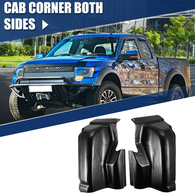 Unique Bargains Repair Cab Corner Panel For Ford F 150 Crew Cab 4 Door 04 08 1988 113 Black 1pair